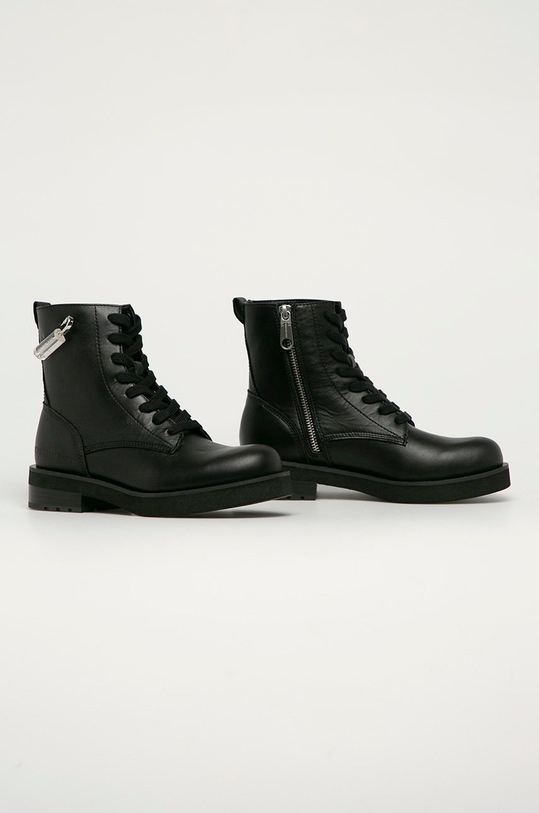 Calvin Klein Jeans - Kožené workery R1573.001 černá AW20