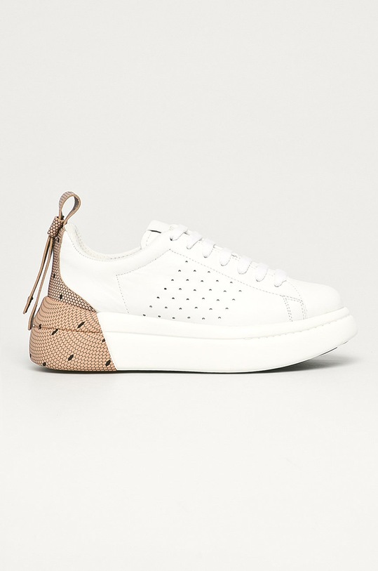 Red Valentino - Ghete de piele platformă alb UQ0S0E11AVU