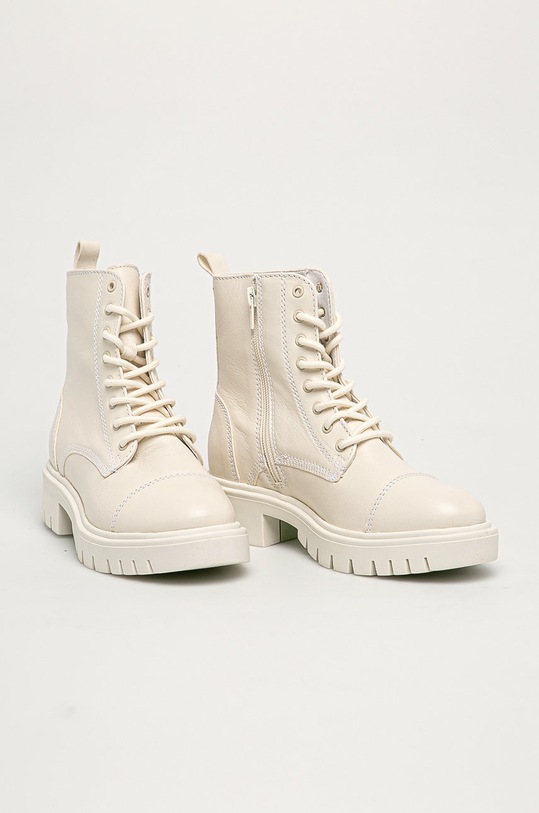 Aldo - Workery skórzane Reilly 13087687.REILLY biały AW20