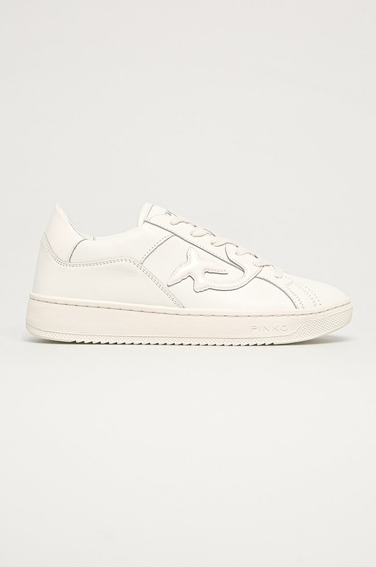 Pinko - Ghete de piele plată alb 1P21ZJ.Y6RG