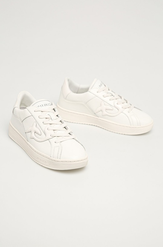 Pinko - Ghete de piele 1P21ZJ.Y6RG alb AW20