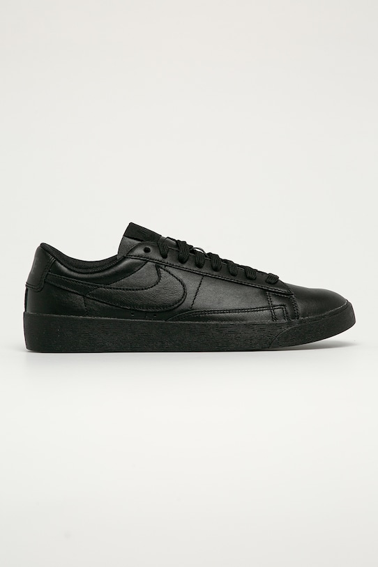 Nike Sportswear - Buty skórzane Blazer Low LE płaska czarny AV9370