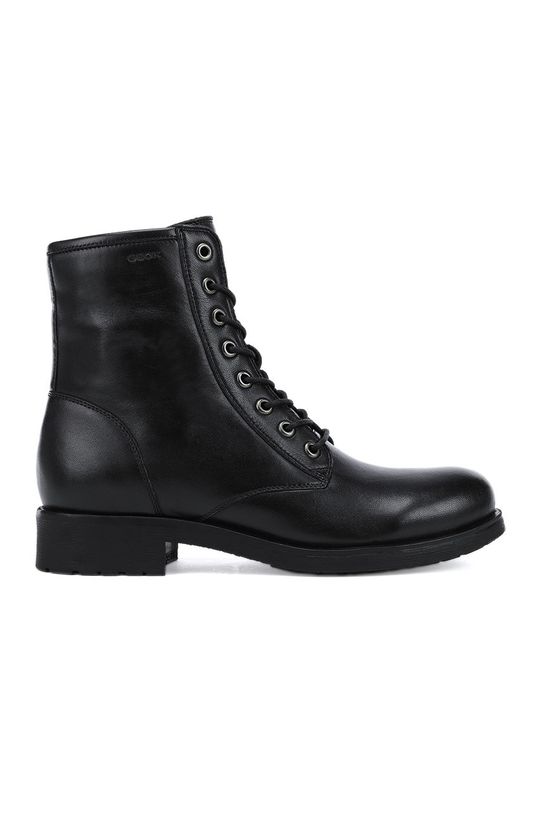Geox - Kožené workery D RAWELLE usňová koža čierna D046RA.000TU.RAWELLE