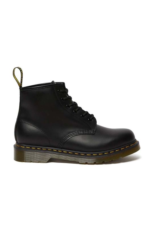 Dr. Martens workery skórzane 101 Yellow Stitch płaski czarny DM26230001
