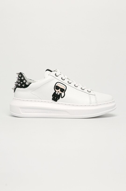 Karl Lagerfeld - Buty skórzane KL62529.010 KAPRI platforma biały KL62529.010