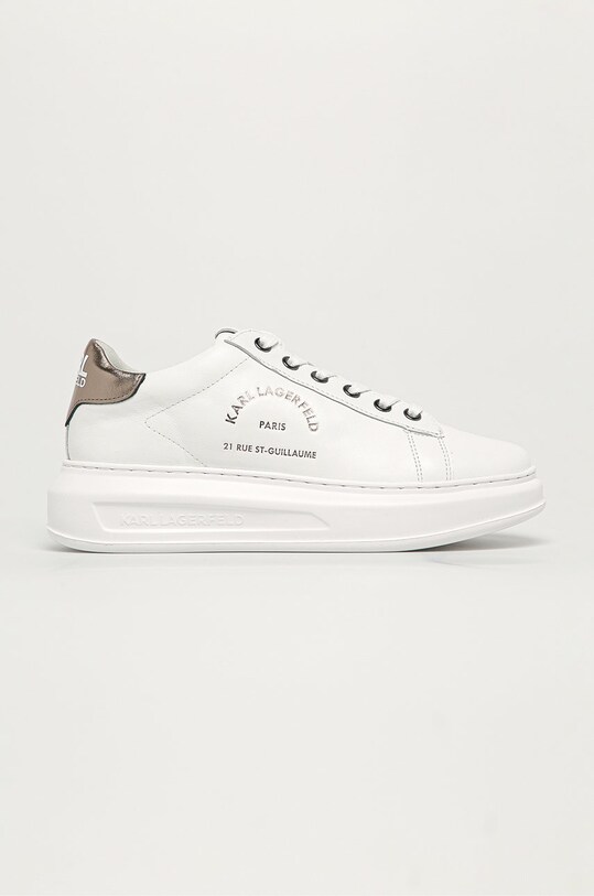 Karl Lagerfeld - Ghete de piele platformă alb KL62538.01S