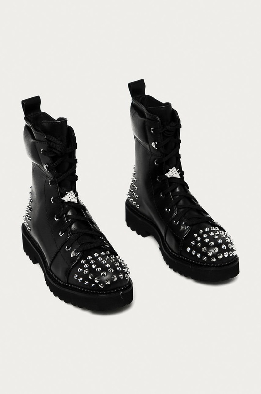 Karl Lagerfeld - Workery skórzane KL42873.00S KL42873.00S czarny AW20