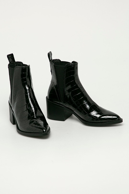 Steve Madden - Kožené kotníkové boty Audience SM11001150 černá AW20