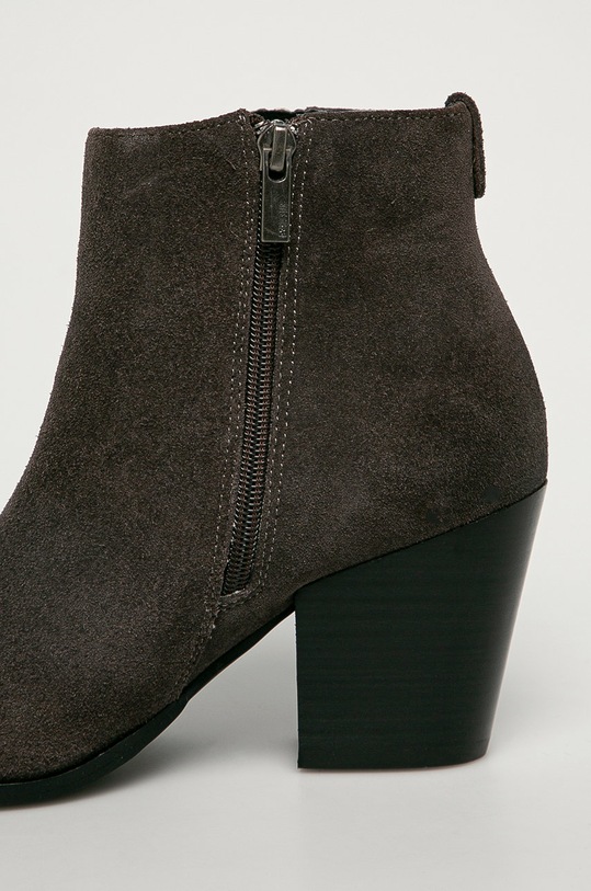 Obuwie Big Star - Botki skórzane GG274363 szary