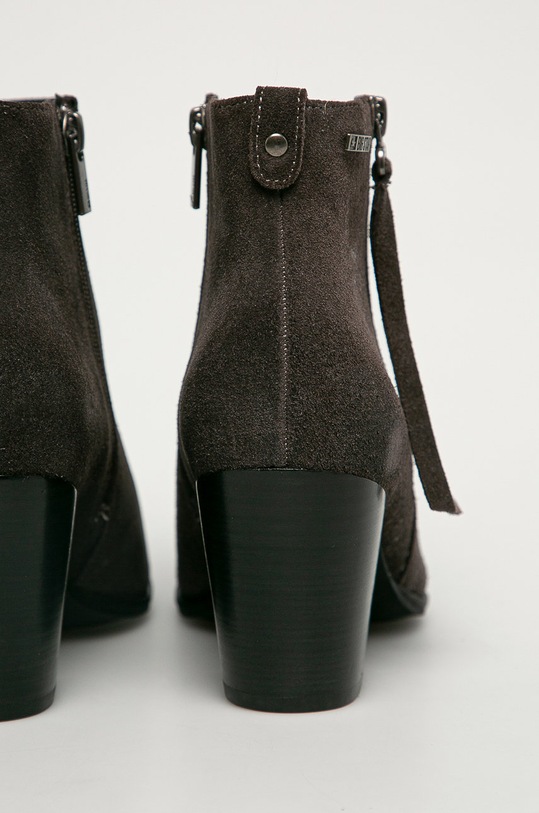 Big Star - Botki skórzane szary GG274363