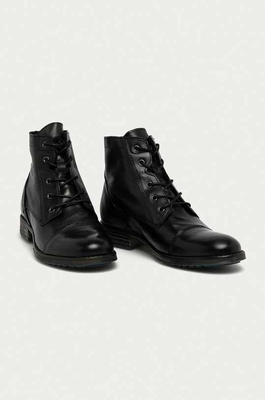 Mustang - Kožené členkové topánky 2853.519.9 čierna AW20