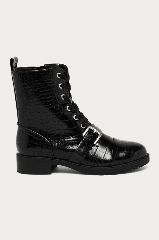 Aldo - Botki Myskina imitacja skóry licowej czarny 12685201.MYSKINA