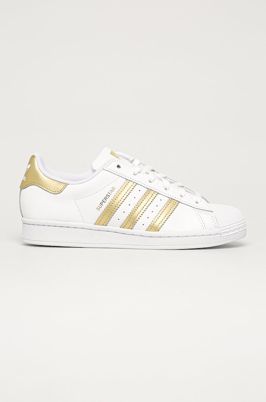 Tenisice adidas Originals Superstar imitacija zrnate kože bijela FX7483