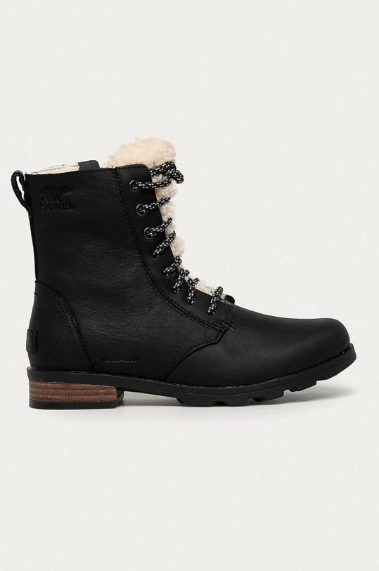 Sorel - Cizme de piele Emelie usor izolat negru 1915601
