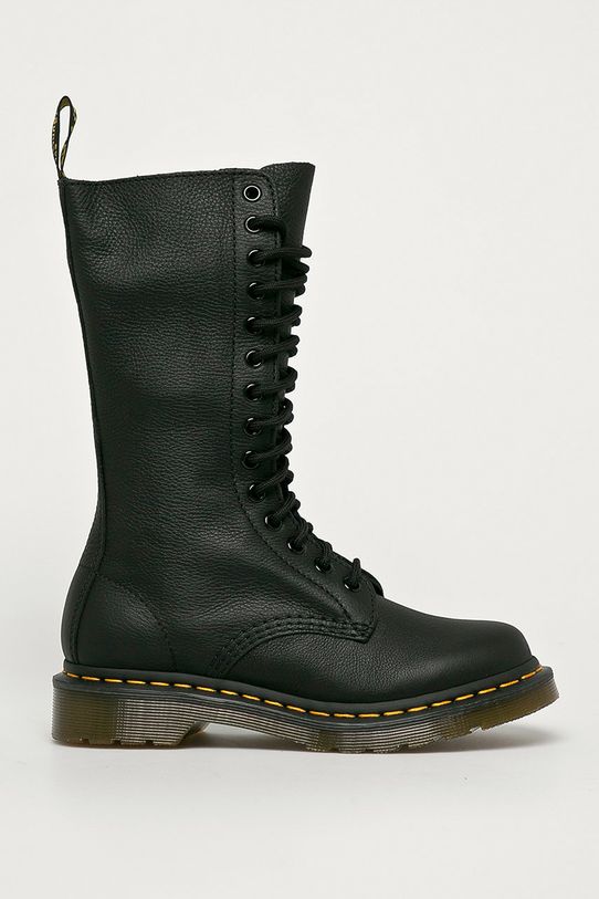 Dr. Martens - Δερμάτινες μπότες φλατ μαύρο DM11820008