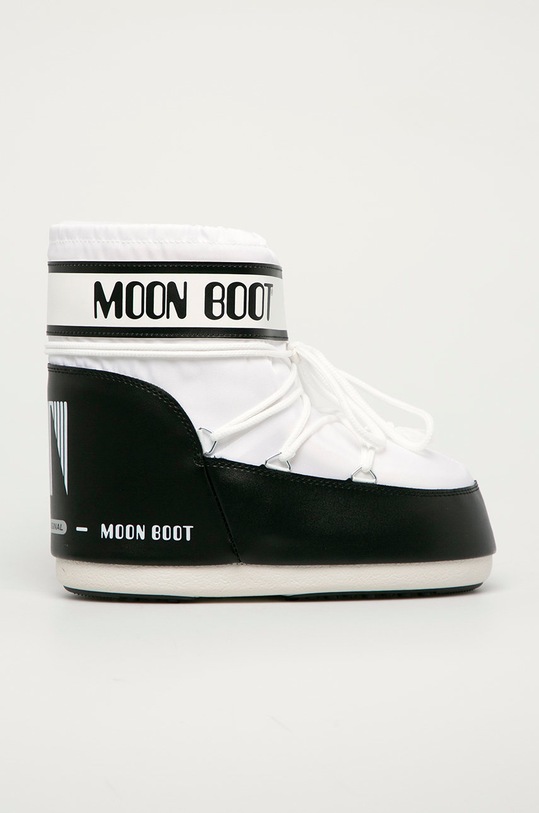 Moon Boot - Śniegowce Classic Low imitacja skóry licowej biały 140934.M.B.CLASSIC