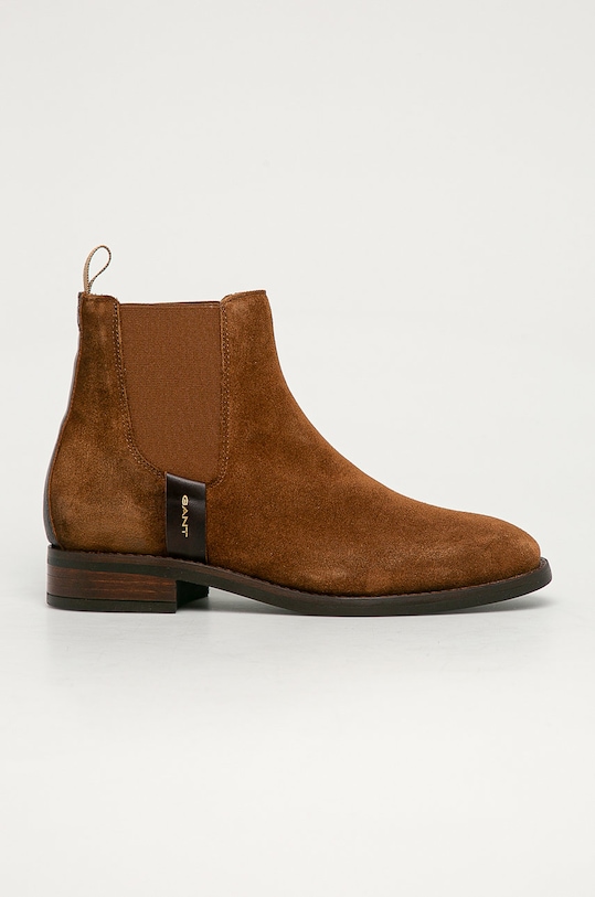 Gant - Sztyblety zamszowe 21553940.G45 płaski brązowy 21553940.G45