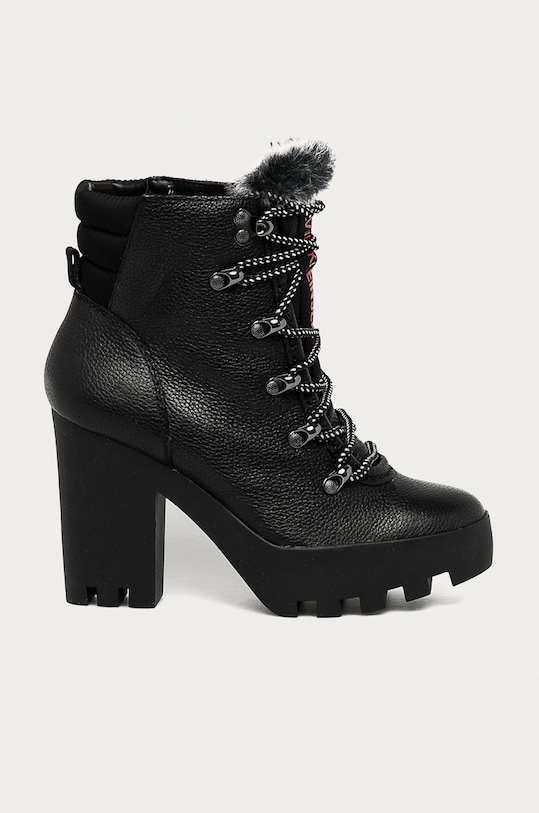 Calvin Klein Jeans - Kožené kotníkové boty přírodní kůže černá RE9835