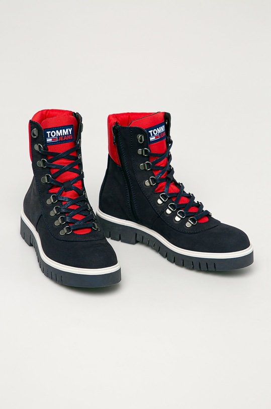 Tommy Jeans - Buty skórzane EN0EN01078C87 EN0EN01078C87 granatowy AW20