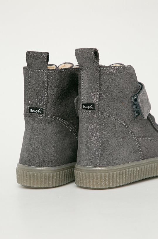 DÍVKA Mrugała - Dětské semišové boty 7199.0.INKA.20.25 stříbrná