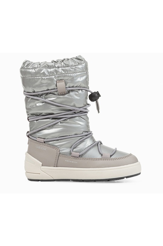 Geox śniegowce dziecięce imitacja skóry licowej srebrny J049SA.0LVBC.28.35.
