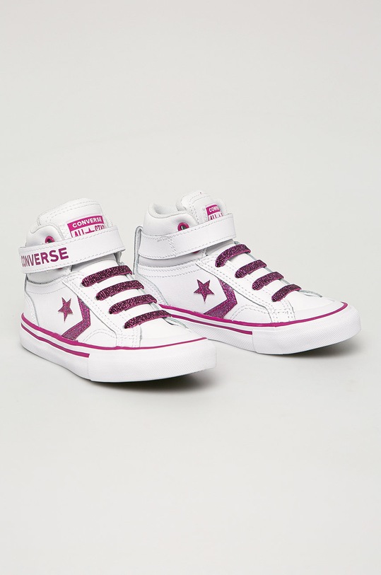 Converse - Detské kožené tenisky 668475C biela AW20