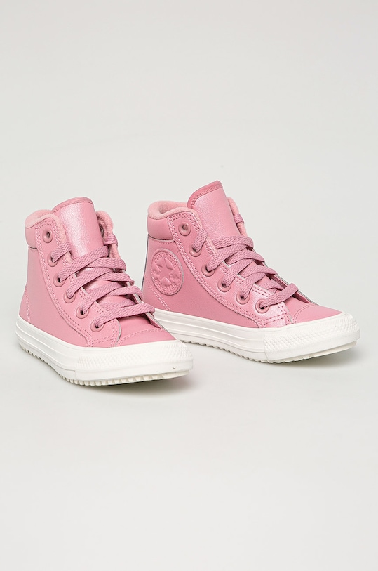 Converse - Dětské kožené kecky 668766C růžová AW20