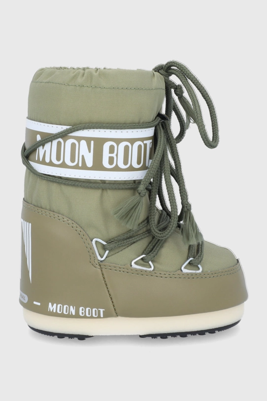 Moon Boot - Детские сапоги Classic Nylon с утеплением зелёный 140044.M.B.NYLON.23.34