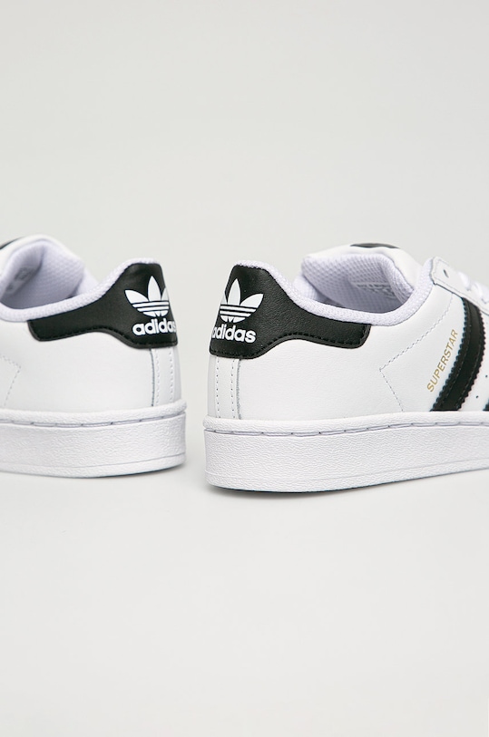 adidas Originals - Buty skórzane dziecięce Superstar FU7714 biały FU7714