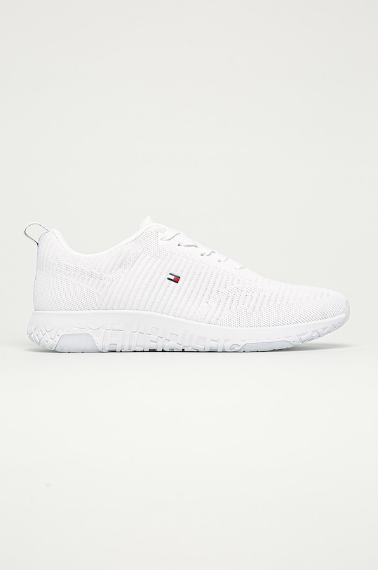 Boty Tommy Hilfiger CORPORATE KNIT RIB RUNNER bílá FM0FM02838YBR