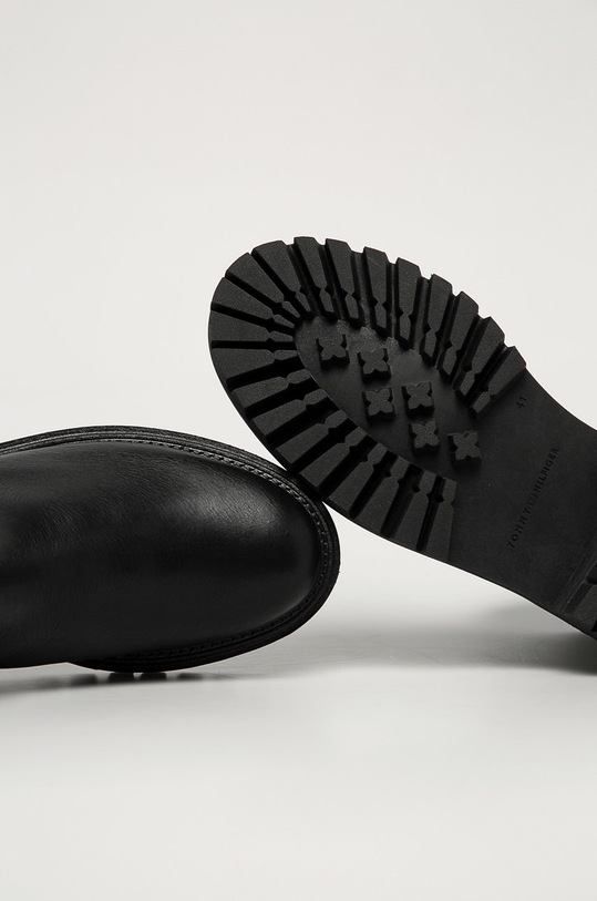 Tommy Hilfiger - Kožené kotníkové boty černá FM0FM03051BDS