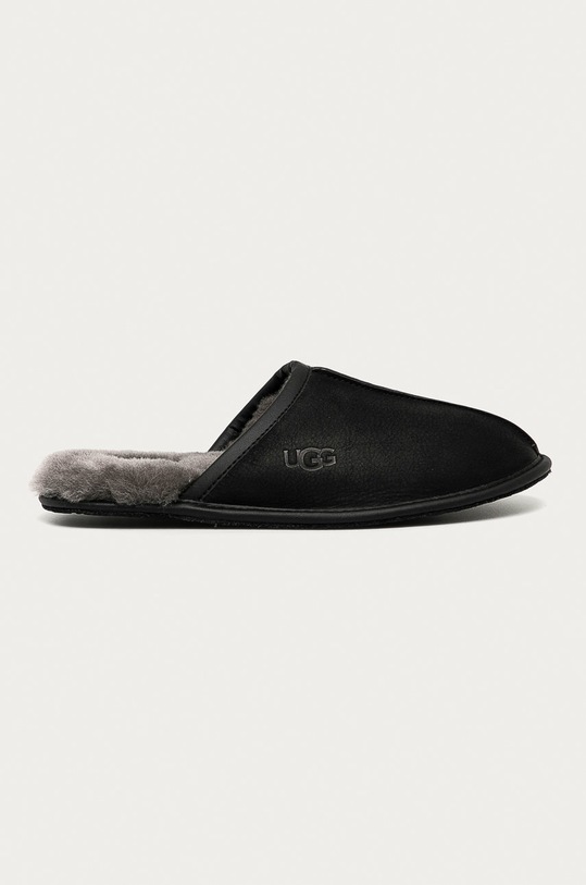 UGG - Papuci din piele Scuff negru 1108192.BLK