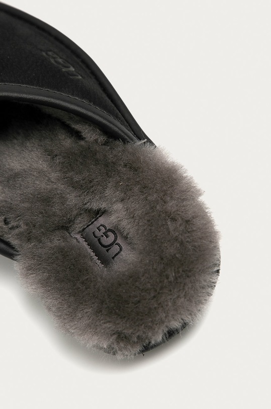 Încălțăminte UGG - Papuci din piele Scuff 1108192.BLK negru