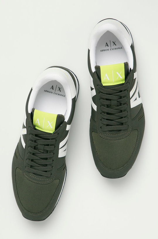 Armani Exchange - Topánky zelená XUX017.XCC68