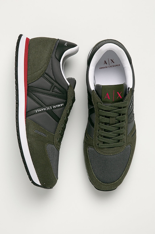 Armani Exchange - Boty XUX017.XCC68 zelená