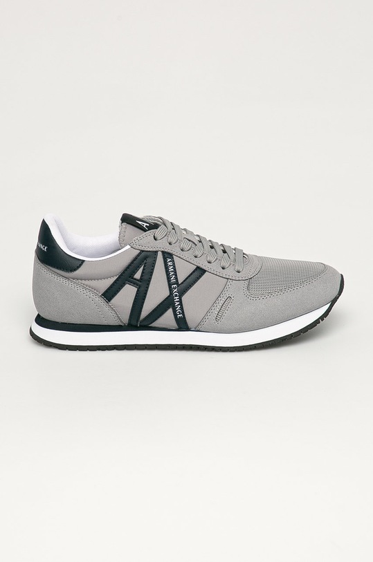 Armani Exchange - Boty imitace kůže šedá XUX017.XCC68