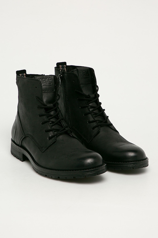 Jack & Jones buty skórzane JFWORCA 12159497 czarny AA00