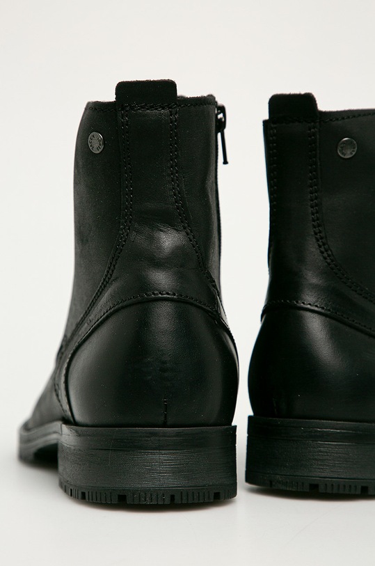 Obuwie Jack & Jones buty skórzane JFWORCA 12159497 czarny