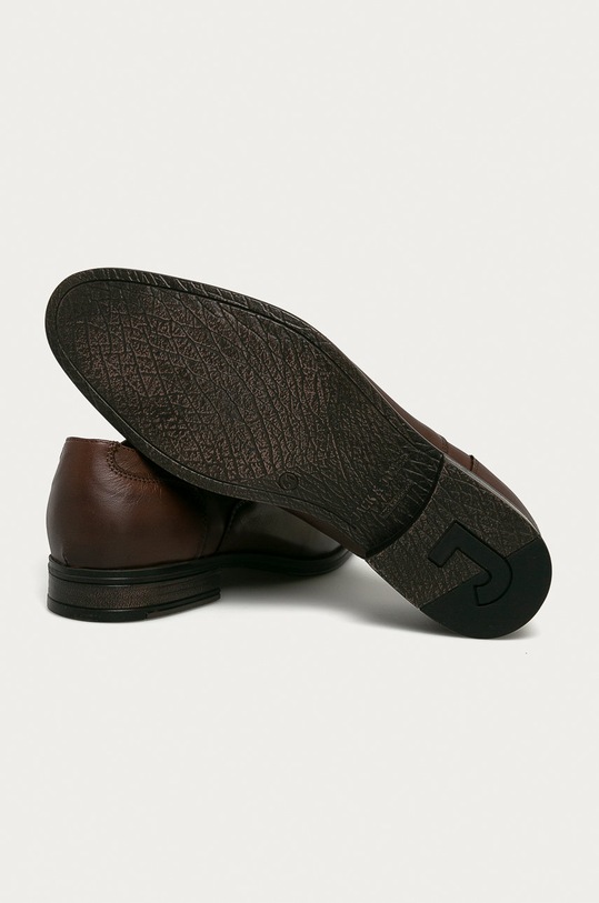 Boty Jack & Jones - Kožené polobotky 12160988 hnědá