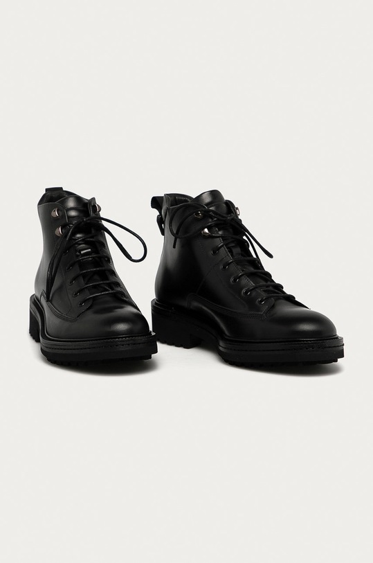 Hugo - Шкіряні черевики 50441117 чорний AW20