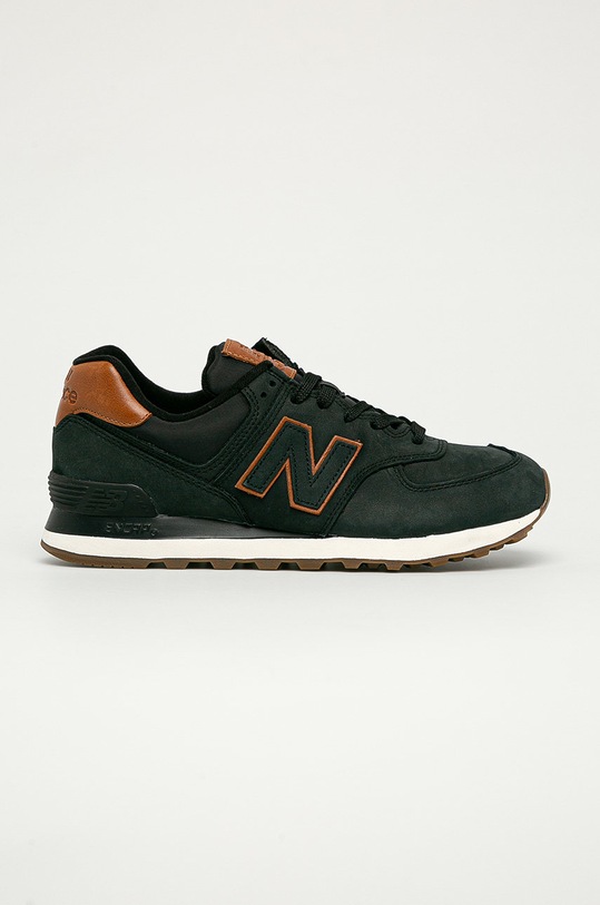New Balance - Buty skórzane ML574NBI tekstylny czarny ML574NBI