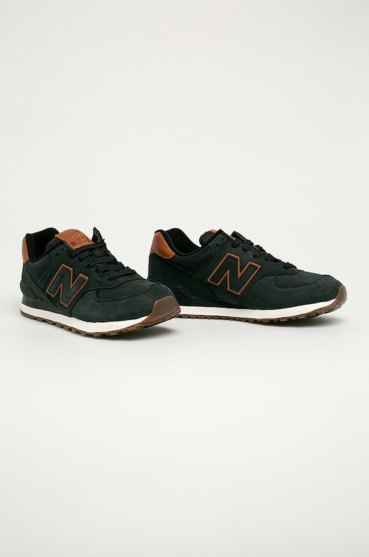 New Balance - Kožená obuv ML574NBI ML574NBI čierna AW20
