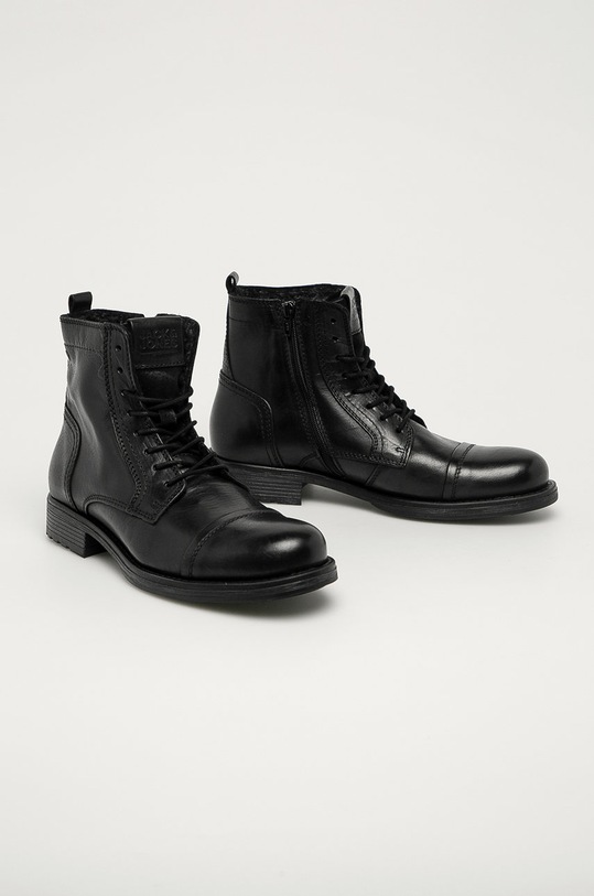 Jack & Jones - Ghete de piele 12164232 negru AW21