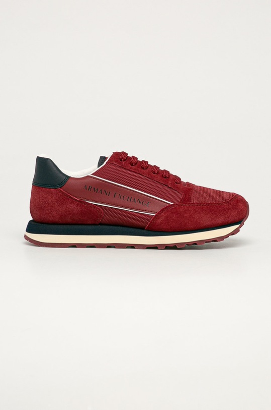 Armani Exchange – Buty tekstylny bordowy XUX083.XV263