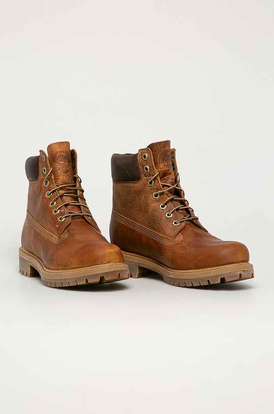 Timberland Ghete de piele Heritage 6" Premium TB0270942141 maro AA00