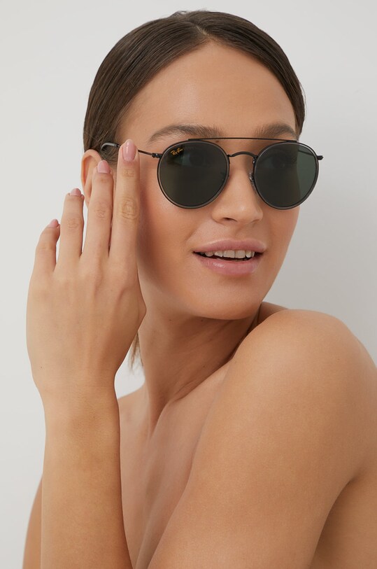 Ray-Ban - Ochelari ROUND DOUBLE BRIDGE 0RB3647N.921231.51 negru