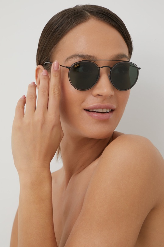 Ray-Ban - Okulary ROUND DOUBLE BRIDGE 0RB3647N.921231.51 0RB3647N.921231.51 czarny