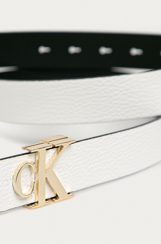 Calvin Klein Jeans - Curea de piele K60K607610 alb AW20
