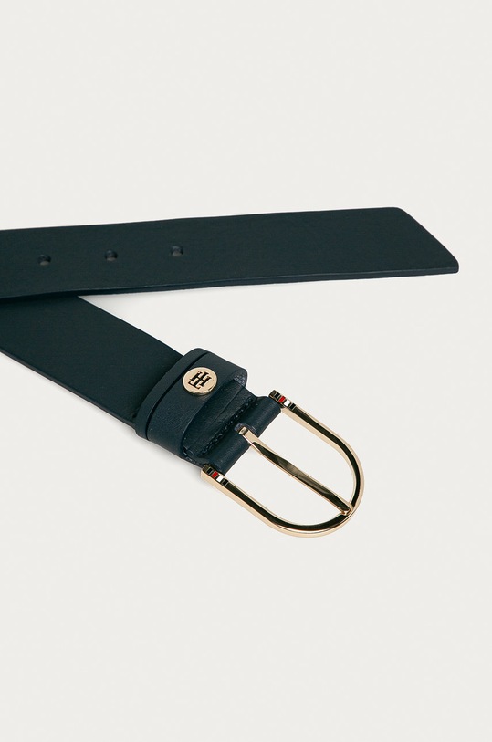 Tommy Hilfiger - Kožený opasok AW0AW08928 tmavomodrá AW20