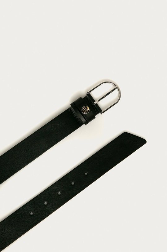Tommy Hilfiger - Kožený opasok AW0AW08928 čierna AW20